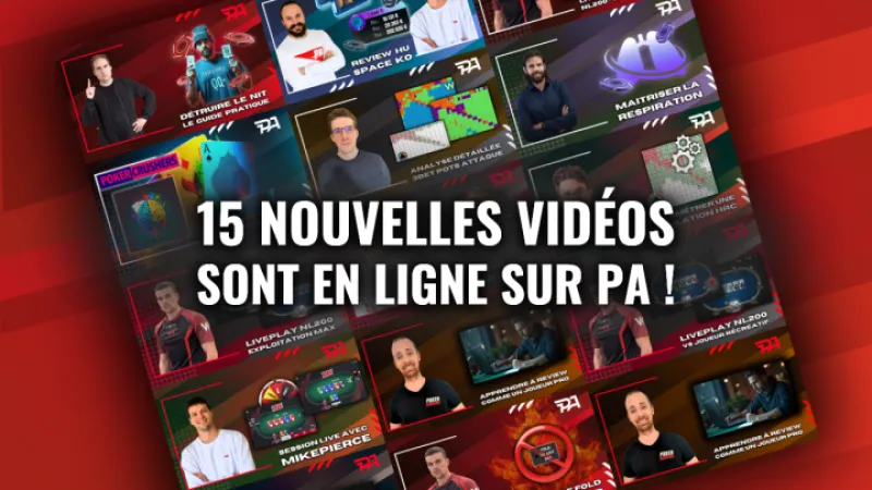 NOUVELLE VAGUE DE CONTENUS : 15 NOUVELLES VIDÉOS SONT EN LIGNE !