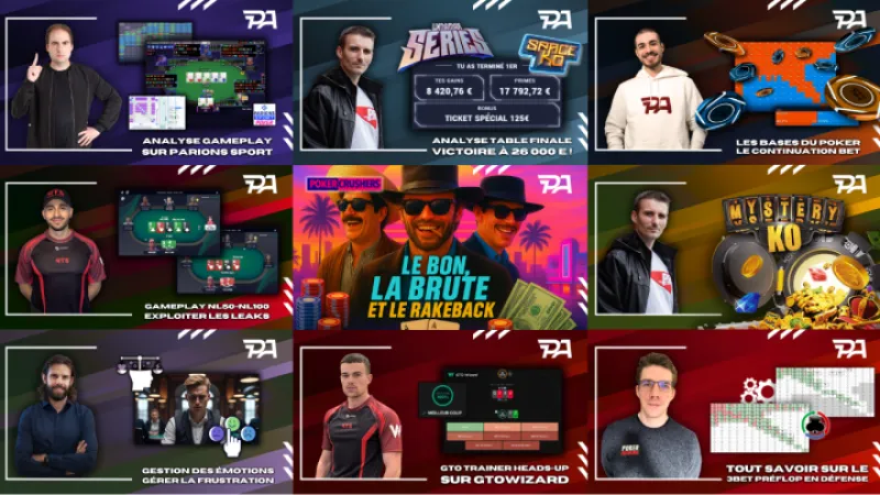 14 nouvelles vidéos techniques sont disponibles dès aujourd’hui sur Poker Académie !