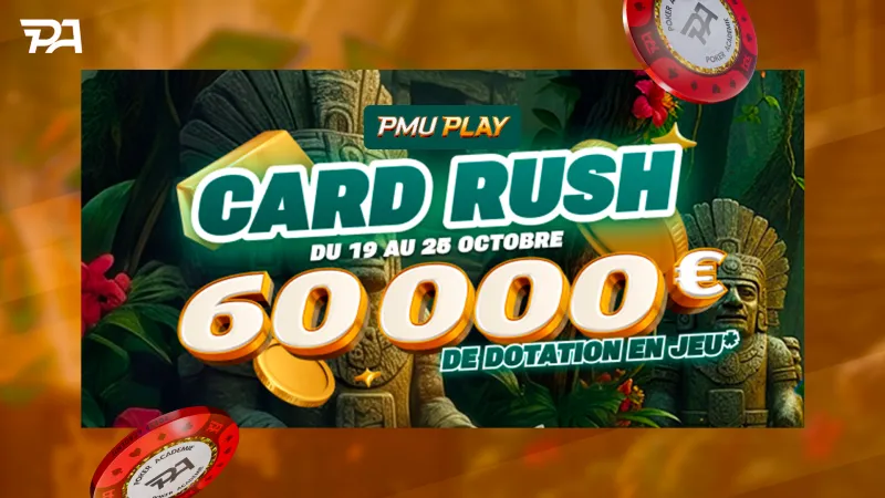 Card Rush PMU Poker : 60 000 € à partager jusqu'au 25 octobre